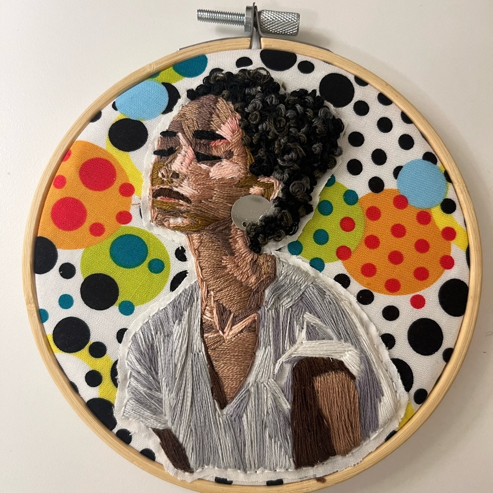 GROOVE IS IN THE HEART Embroidered Art